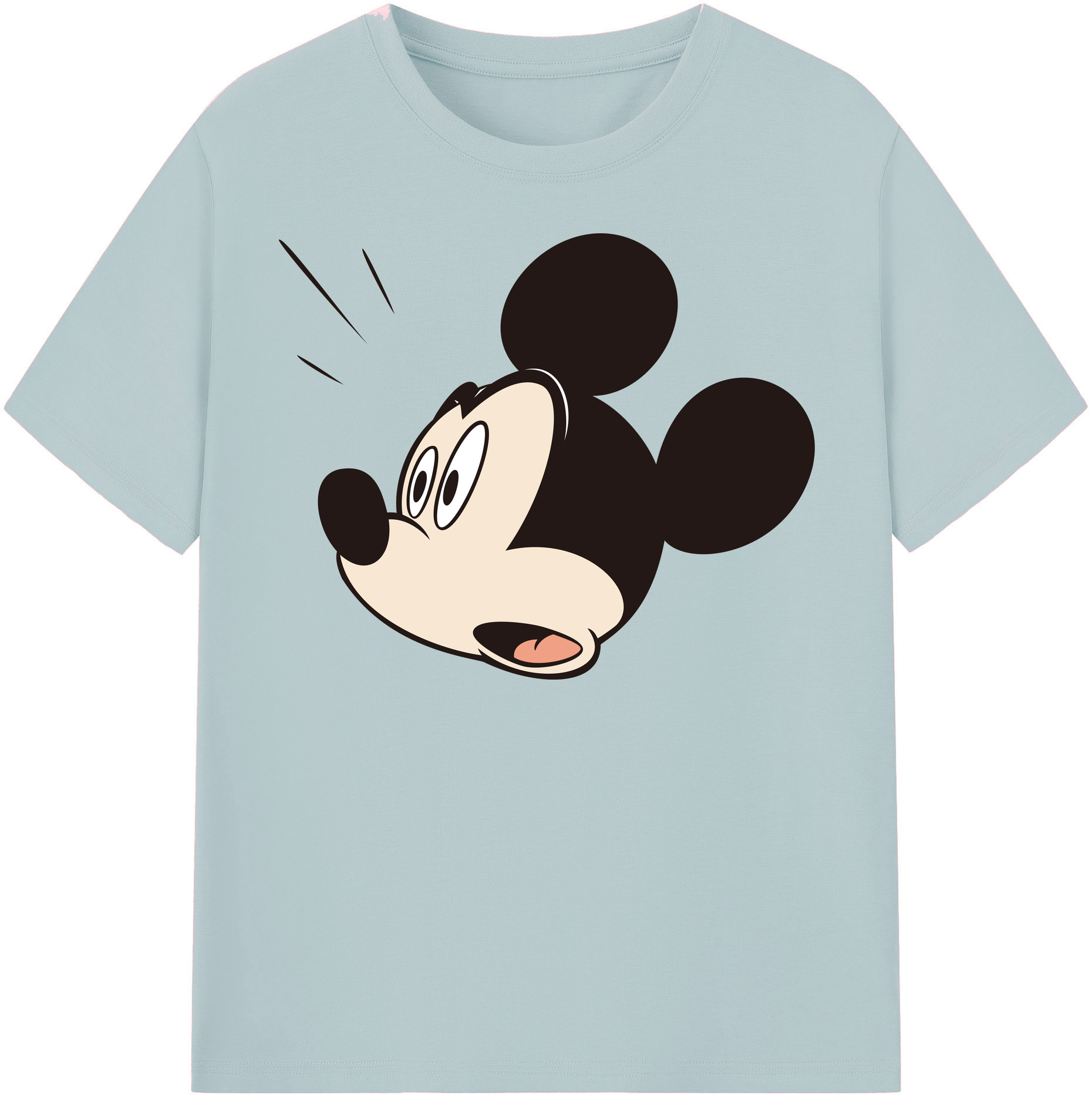 （画像用） ミッキーマウス Mickey Mouse 綿100％半袖Tシャツ（フロントプリント）